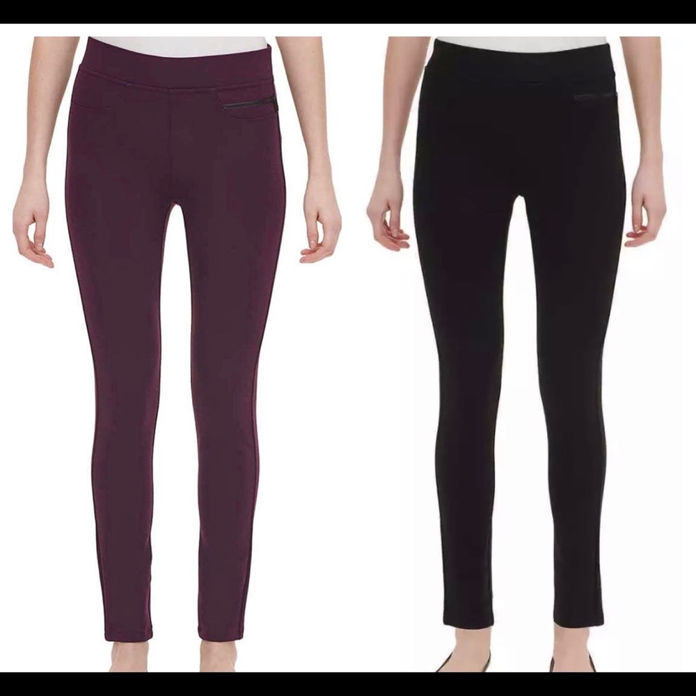 DKNY Women’s Pull On Ponte Pant NWT Black or Merlot.